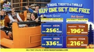 Promo Buy 1 Get 1 di Trans Studio Bali, Cocok untuk Uji Nyali Bareng Teman di Oktober Ini